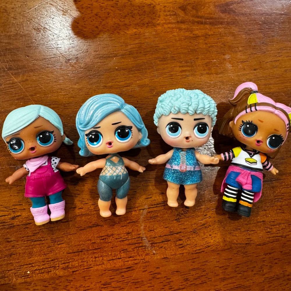LOL Surprise Doll Lot 4 MGA Haribo Konfekt Blue Glitter Hair‎ Figures 2018 2019
